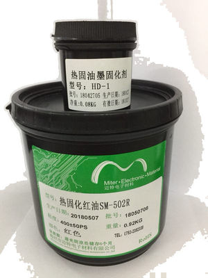 China Tinta curable termal roja de la placa de circuito de la impresión de la pantalla de la máscara de la soldadura de la tinta de impresión del PWB del líquido proveedor